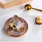 product_image_name-Generic-Service de Dîner Exquis 5 Pièces, Service à Théière, Théière/Bouilloire en Céramique, Tasse à Fleurs Rétro, Tasse à Café en Céramique Fantaisie - Théière+2 Tasses+2 Assiettes-5