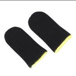 product_image_name-Generic-Paire De 2 Gants de jeux Vidéo Pour Téléphone Portable Anti-Transpirant, Manchon pour écran tactile en fibre de carbone et argent - Jaune -4