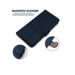 Fourreau à clapet compatible TECNO POP 10 bleu avec ANTICHOC