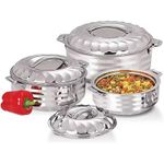 Generic Casseroles/Soupières 3 Pièces Acier Inoxydable