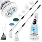 product_image_name-Generic-Brosse de nettoyage électrique, essoreuse portative, avec brosses interchangeables pour cuisine, salle de bain, carrelage, évier, sols et murs-3