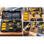 Generic Ensemble d'outils électriques sans fil avec perceuse à percussion à batterie lithium et meuleuse d'angle
