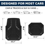 product_image_name-Generic-Lot de 4 Tapis De Sol Universel Antidérapants Pour Voiture , Tapis De Sol Auto EnCaoutchouc Haute Résistance, Avant Et Arrière -2