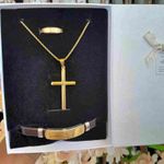 product_image_name-Fahion-Box cadeau composé de longue chaîne Homme 60cm pendentif  croix de jesus, crififix,bracelet  et bague jesus couleur Doré en Acier Inoxydable idéal cadeau de saint valentin, anniversaire,  mariage, baptêmes -3
