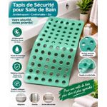 Tapis de sécurité antidérapant pour salle de bain – 40 × 75 cm