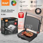product_image_name-RAF-Machine à Barbecue Electrique - Machine à Panini Multifonction En Acier Inoxydable Antiadhésif - Grill polyvalent Multifonction-1