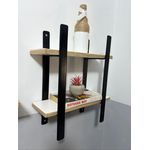 product_image_name-Generic-Étagère murale 2 niveaux en bois et métal – rangement et décoration salon cuisine chambre -2
