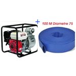 Honda Motopompe 3 Pouces WP-30X  + Tuyau De Refoulement 100m