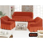  Tissu Extensible Pour Housse De Canapé pour 7 places _ orange