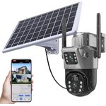 Caméra Solaire Extérieure à Deux Écrans 4K Ultra HD