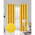Lot de 2 Rideaux Occultant Isolés à œillets Pour Chambre Et Salon – jaune VB
