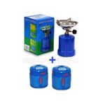 Generic Petite Cuisinière Pour Gaz Camping + 2Petits Gaz -Bleu