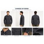 Fashion Jacket en Jeans Manches Longues - Gris - image 3