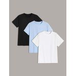 Mode Tee-shirt Vierge - Unisexe - NOIR / BLANC / BLEU CIEL