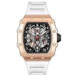 product_image_name-Generic-Megir Montre à Quartz de Sport pour hommes, Blanc, bracelet en Silicone, chronographe cadran en acier inoxydable étanche-3