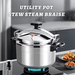 product_image_name-Generic-9 litres Cocotte-Minute Professionnelle en Acier Inoxydable - Autocuiseur Haute Pression Multifonction - Cuisson Rapide : Mijoter, Vapeur, Braiser - Système de Sécurité Renforcé - Argent-1