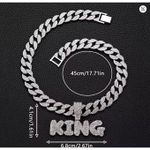 product_image_name-Generic-Chaîne Hommes Et Femme Médaille KING-4