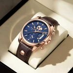 product_image_name-Generic-Montre Homme, montre De Luxe à Quartz En Cuir - Idéal Pour Le Business - Nouvelle Collection POEDAGAR P9898-1