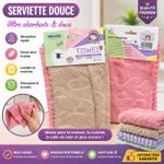 6 Serviette douce ultra absorbante et réutilisable