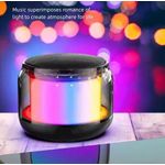 Generic Haut-parleur Bluetooth sans fil rechargeable portable avec lumière - image 2