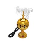 product_image_name-Generic-Brûleur d'encens électrique Fenteer, portable, hauteur de 12 cm, pour décoration de bureau, yoga, doré VVCCV-1