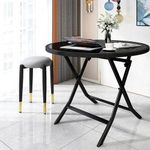 Generic Table Pliante Vitré Ronde plus 4 Chaises - image 3