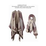 product_image_name-TodyJeyHo-Poncho cape réversible oversize pour femmes, châle chaud, couverture cardigan imprimée ouverte à l'avant-3