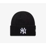 Bonnet noir en maille côtelée New York Yankees 