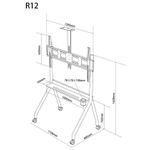 Generic Support mobile professionnel pour écran 75 à 100 pouces - image 2
