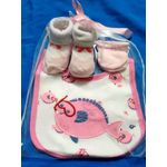 Kit Bavoir + Gant + Chaussette  Pour  Enfant