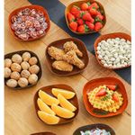 product_image_name-Generic-Ensemble de 10 - plateaux à grain de bois, assiettes à fruits, assiettes à dîner - Couleur bois de noyer-5