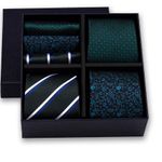 Autre Coffret de Cravates 3 en 1 pour Homme  – Élégance & Style Premium - GL-12 Vert