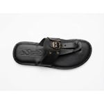 Sandale cuir véritable 03 Noir 