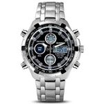 product_image_name-Quamer-Montre Dual Chrono Analogique Et Numérique Fond Noir Quamer- Argent-1