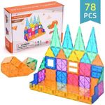 Blocs De Construction Magna-Tiles Magnétiques Enfants Jouets Aimanté Educatif  78 PCS DIY