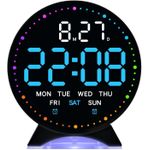 Generic Réveil électronique à LED multifonction -Horloge décorative avec luminosité réglable