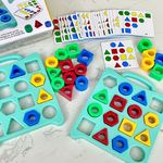 product_image_name-Generic-Jeu d'assemblage des formes géométriques - Un jeu éducatif interactif pour les parents et les enfants, fabriqué en matériau PP respectueux de l'environnement.-3