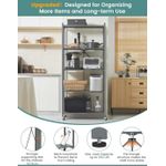 product_image_name-Generic-Étagère de rangement à  5 niveau avec roues en acier pour salon , cuisine  garage etc -5