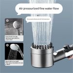 product_image_name-Generic-Pommeau De Douche Suralimenté, Pommeau De Douche à Main Réglable à 3 Vitesses - Gris-3