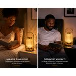 Generic Lampe de Table LED Tactile Rechargeable Sans Fil – Éclairage 3 Niveaux – Design Cristal Doré - image 8