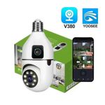 product_image_name-Generic-Caméra Ampoule WiFi 360° V380 – Surveillance Intelligente Blanc-3
