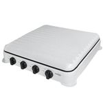 product_image_name-Generic-Cuisinière De Table 4 Feux Avec Couvercle Strié En Inox + Kit Raccord Et Détenteur De Gaz  Complet Offert - Blanc-2