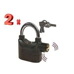 02 Cadenas Antivol Avec Alarme Sonore Anti Effraction