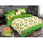 Belle Lot de 2 Draps et 2 Taies - Confort et Élégance pour Lit 3 Places-VERT 