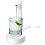Pompe distributrice de bouteille d'eau de bureau - Pompe à eau automatique portable pour bouteilles de 5 gallons et universelles, distributeur d'eau de comptoir pour la maison, le bureau, l'extérieur (blanc perle)