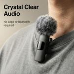 Generic Micro-Cravate Sans Fil PRO Double Mini Mic TYPE-C Téléphones Android IPhone + IOS Adaptateur - image 2