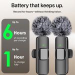 Generic Micro-Cravate Sans Fil PRO Double Mini Mic TYPE-C Téléphones Android IPhone + IOS Adaptateur - image 6