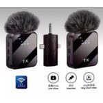 Microphone Lavalier Sans Fil F11-2 Pour IPhone/Android & Type