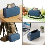Generic Enceinte Portable Sans Fil BoomBest avec Support Téléphone – Bleu - image 2