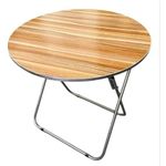 Generic Table Pliante Ronde Effet Bois - image 3